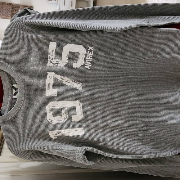 Avirex 1975 Crewneck Sweater Cotton Blend blokecore Bikercore Medium y2k - Picture 6 of 7